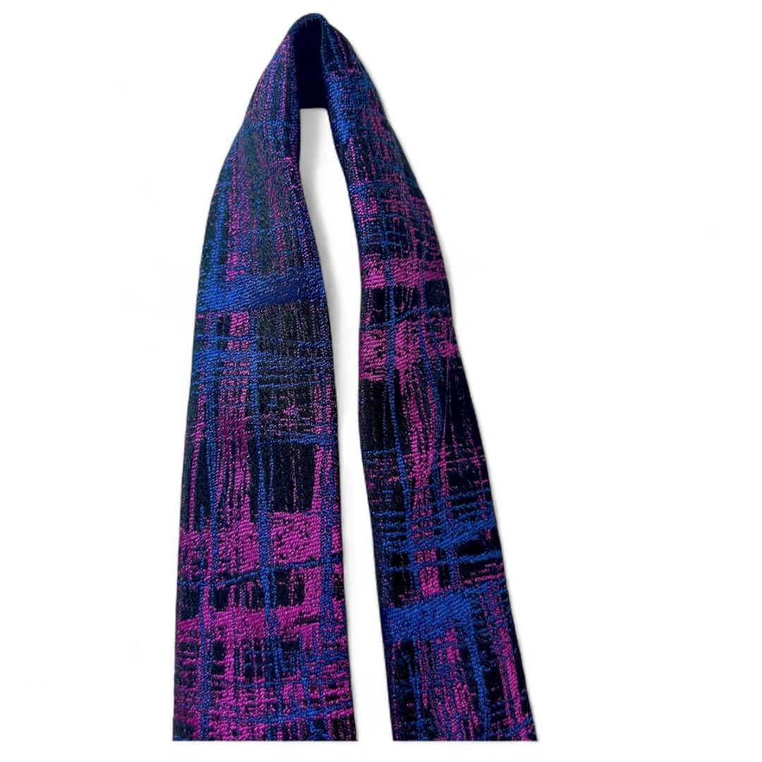 美品　ディオールオム DiorHomme ナロー 紫紺 ジャカード ネクタイ