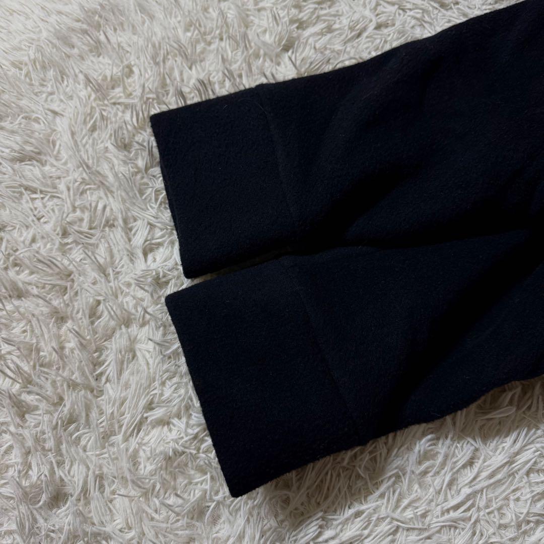 【美品】ティッカ　ダブル　テントコート　ロングコートブラック