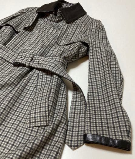 Drawer ドゥロワー ウール生地トレンチコートサイズ36