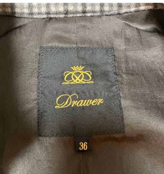 Drawer ドゥロワー ウール生地トレンチコートサイズ36