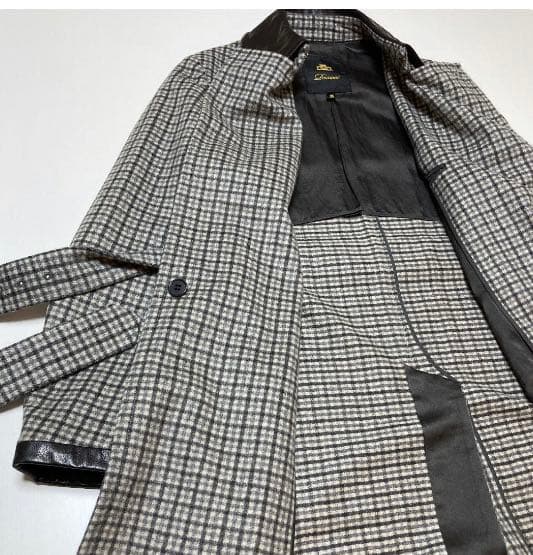 Drawer ドゥロワー ウール生地トレンチコートサイズ36