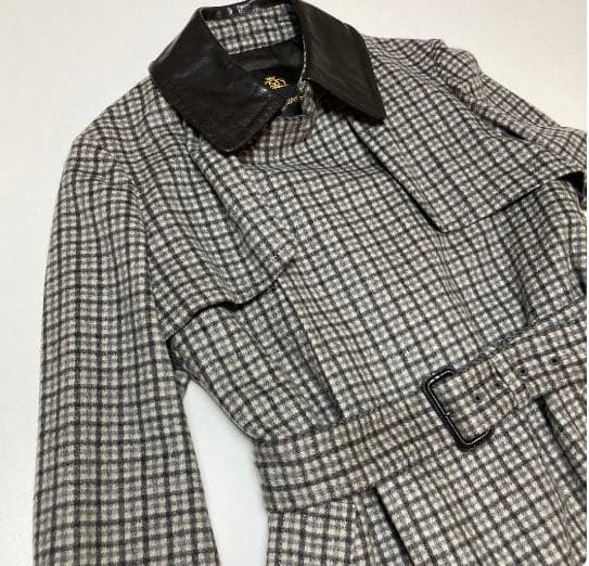 Drawer ドゥロワー ウール生地トレンチコートサイズ36