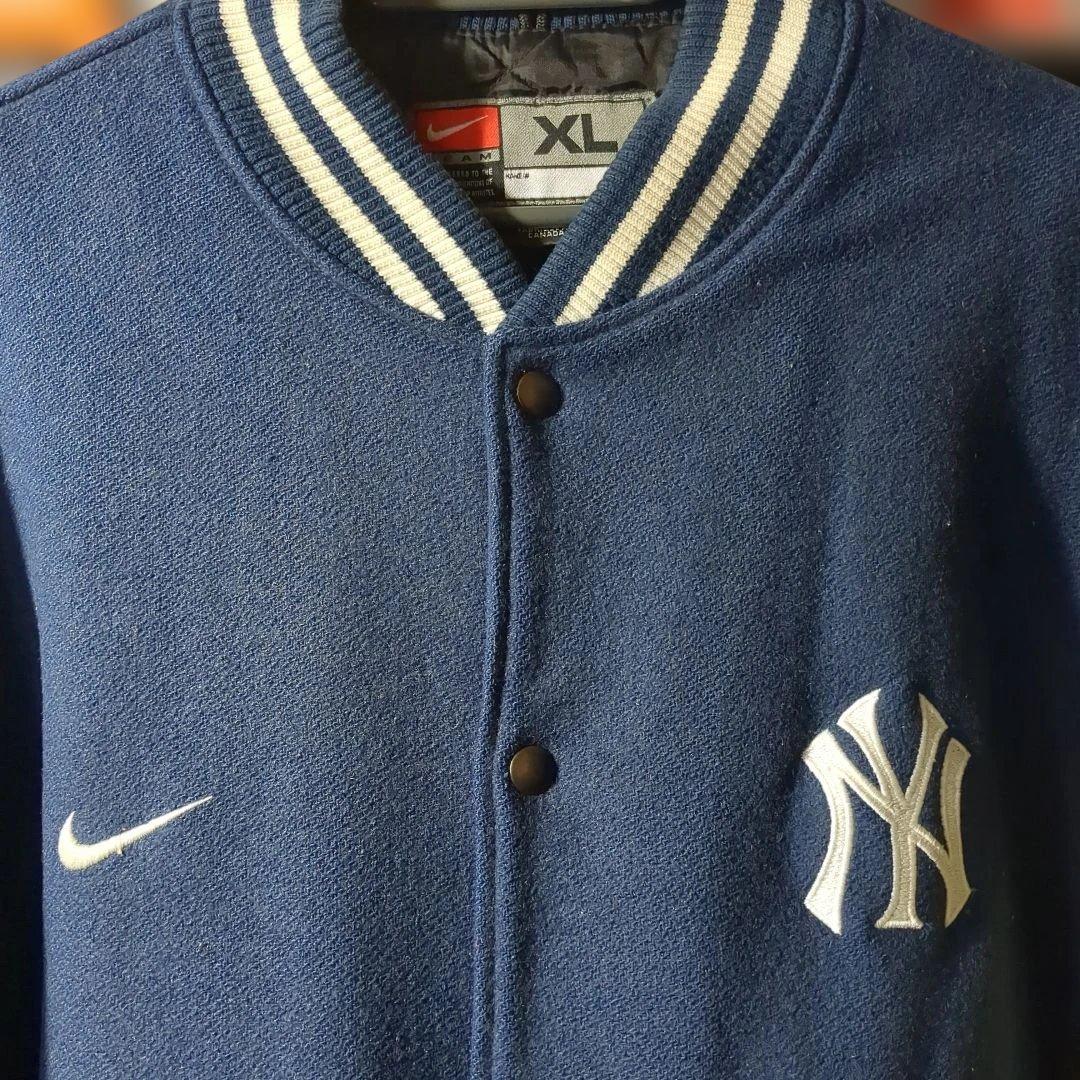 ナイキ ヤンキース 袖レザースタジャン old nike yankees 90s