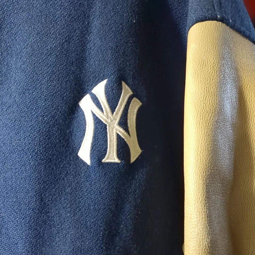 ナイキ ヤンキース 袖レザースタジャン old nike yankees 90s