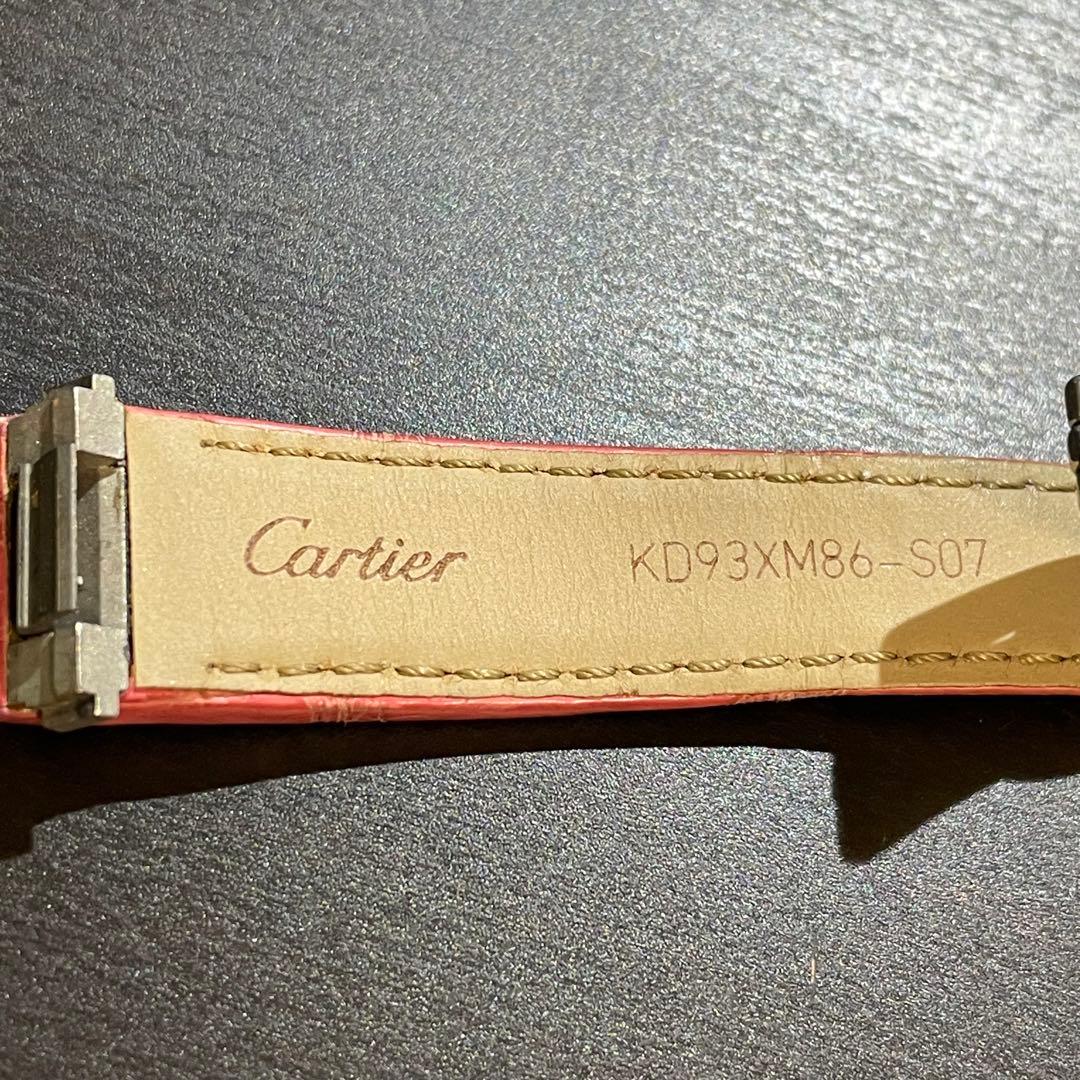 カルティエ　ロードスター　バックル　純正　クロコダイル　ベルト