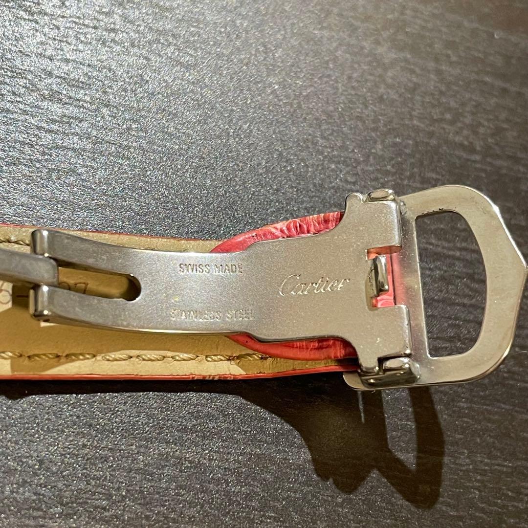 カルティエ　ロードスター　バックル　純正　クロコダイル　ベルト
