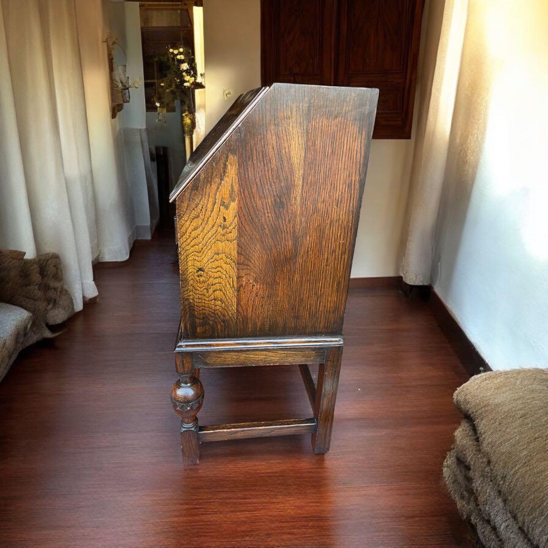 なべちゃん❣️英国 アンティーク家具 ライティングビューロー オーク 1