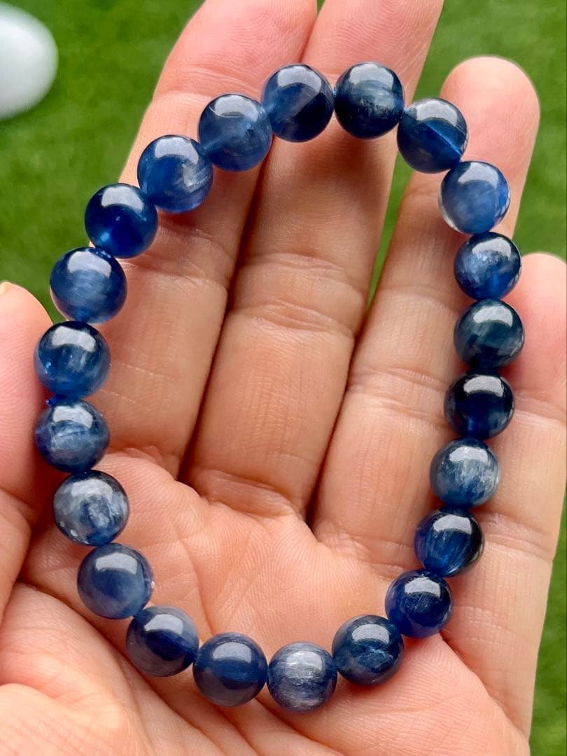 高品質カイヤナイト✨キャッツアイ効果ᗢᘏ੭天然石！集中力！受験！ダイエット