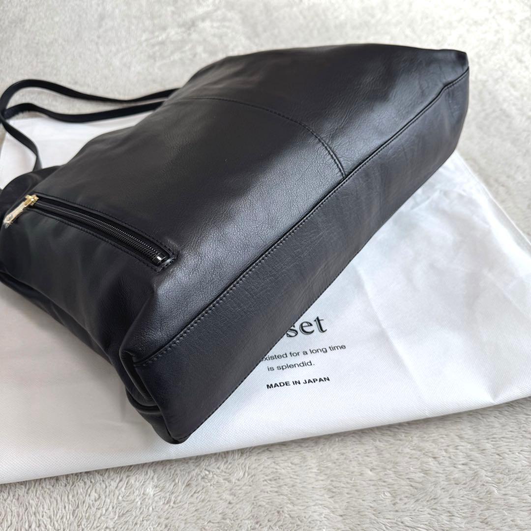 新品未使用 russet ラシット ギャザートートバッグ ブラック 新作 A4可