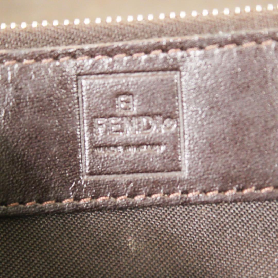 激レア 美品 フェンディ 長財布 マンマ金具 ズッカ柄 キャンバス ブラウン