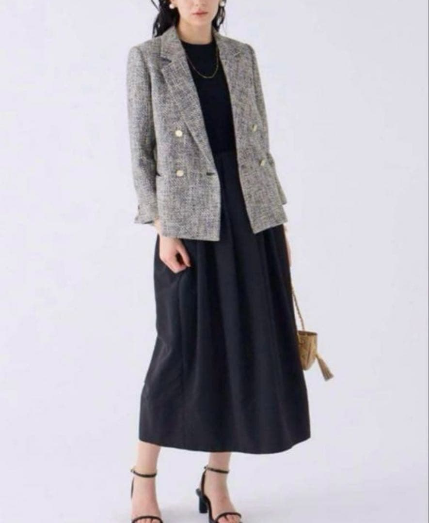 ミラオーウェン BAILA掲載 ツイード ダブルブレストジャケット美品