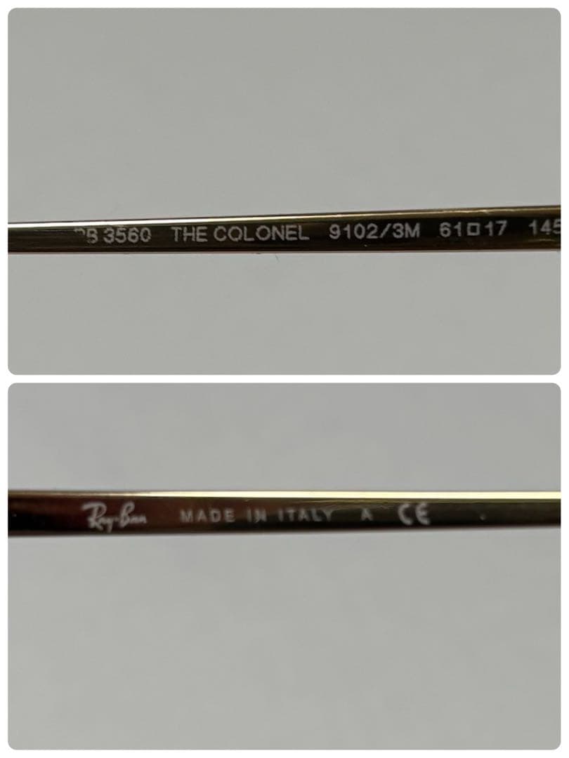 レイバン　サングラス　RB3560 THE COLONEL グラデーション　美品