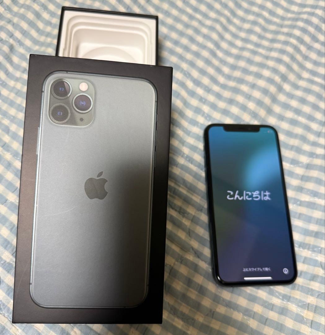 箱付！Apple iPhone 11 Pro 64GB ミッドナイトグリーン