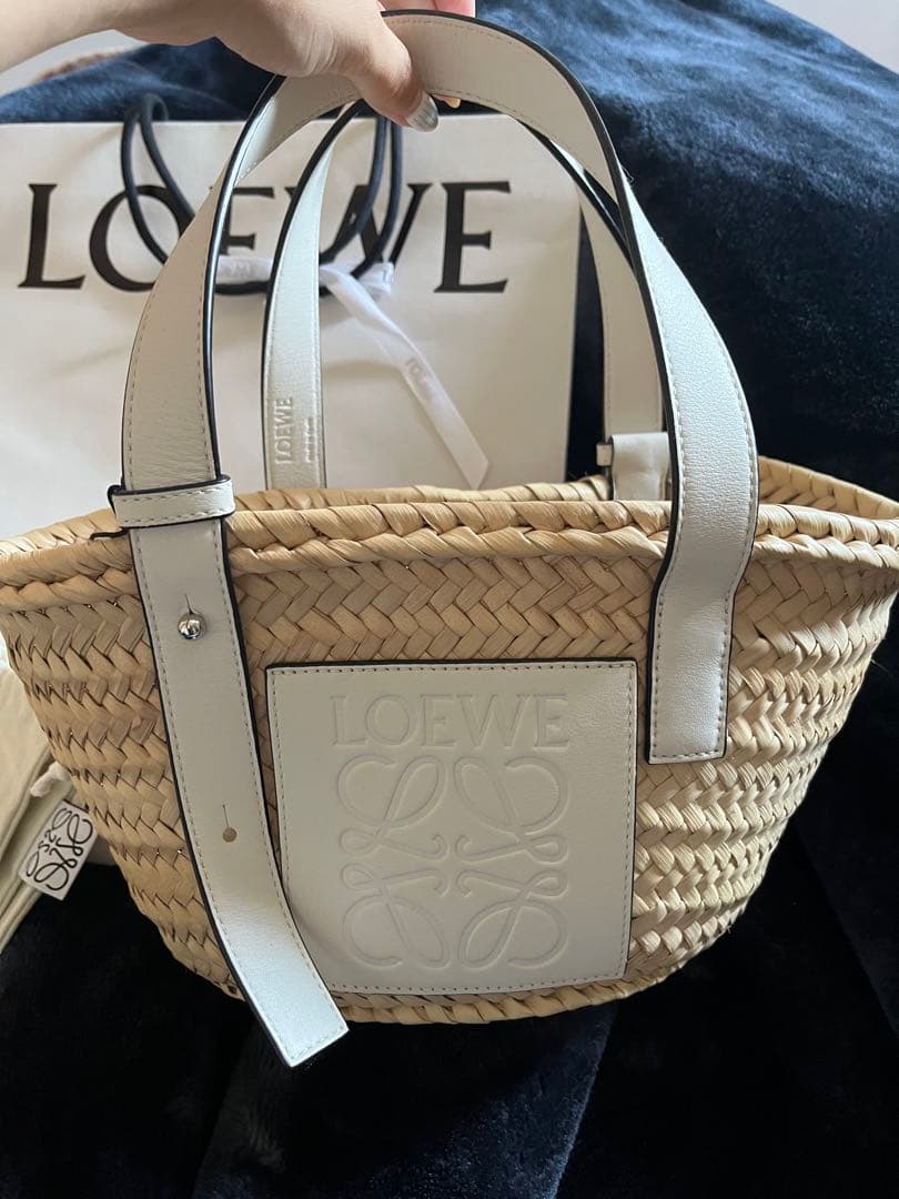 sio様　LOEWE カゴバッグ ホワイト　スモールｓ