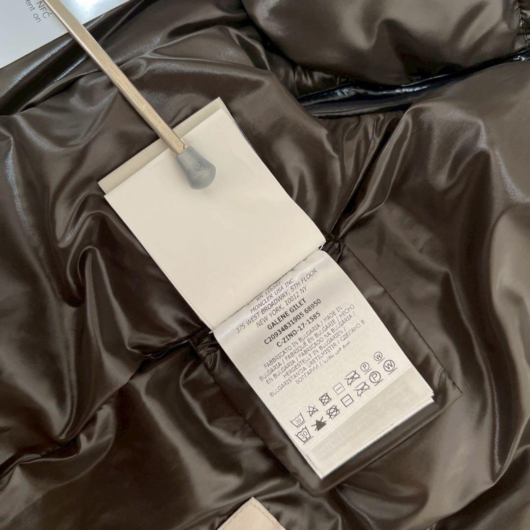 【極美品】MONCLER ダウンベスト GALENE ブラック　ツヤ　00