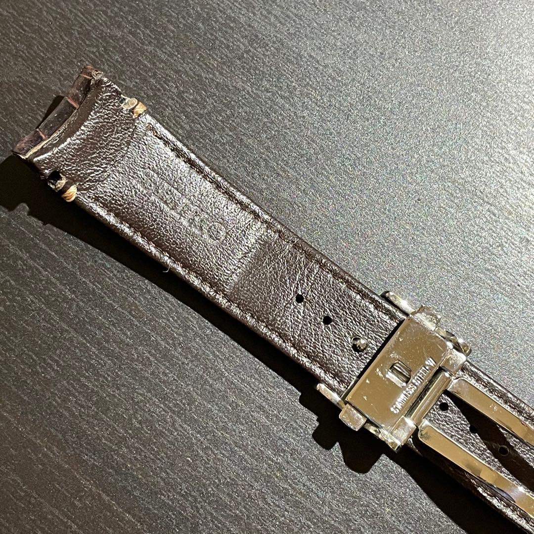 セイコー SEIKO 純正 マット クロコダイル ベルトDバックル　20ミリ