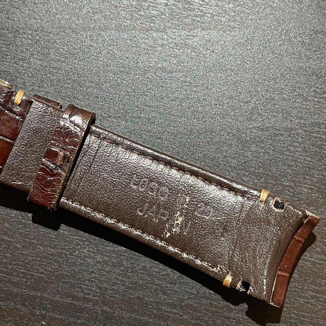 セイコー SEIKO 純正 マット クロコダイル ベルトDバックル　20ミリ