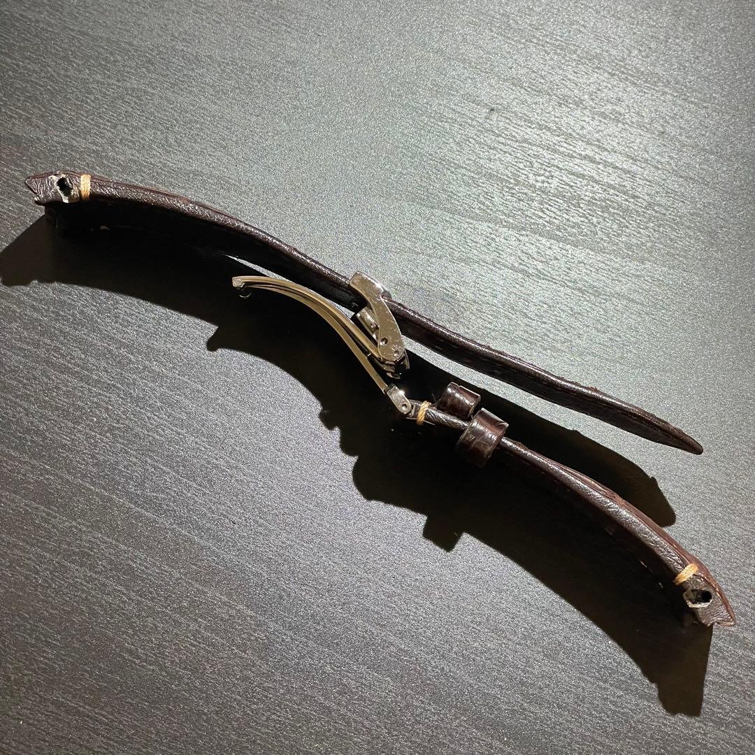 セイコー SEIKO 純正 マット クロコダイル ベルトDバックル　20ミリ