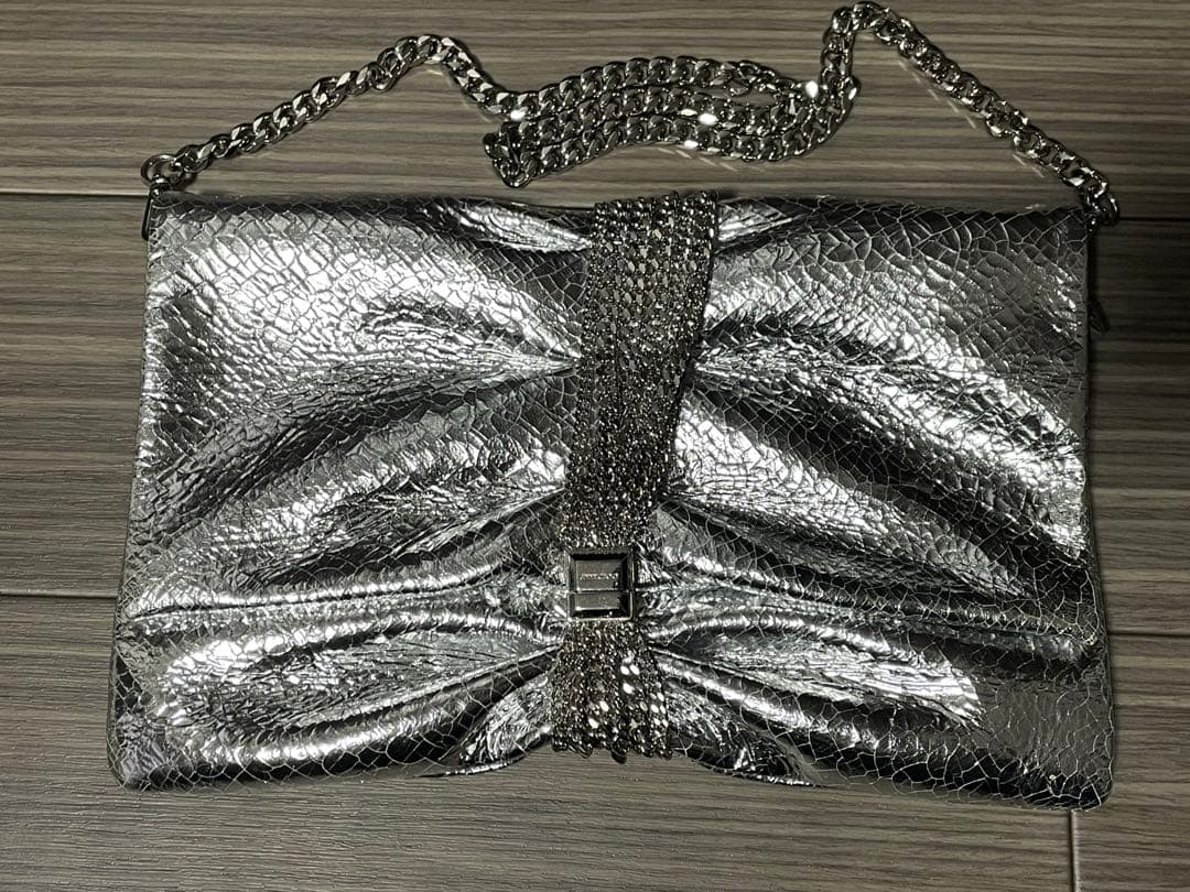 ジミーチュウ　ショルダーバッグ　シルバー