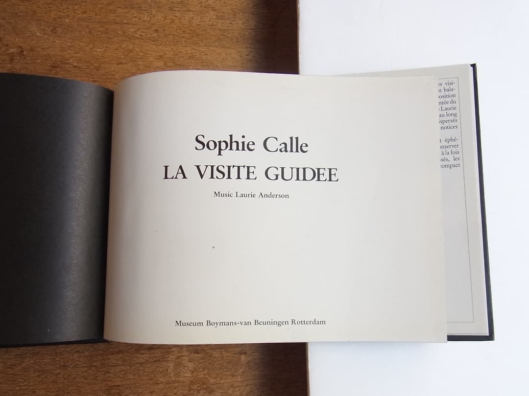 Sophie Calle La Visite Guidee ソフィ・カル作品集