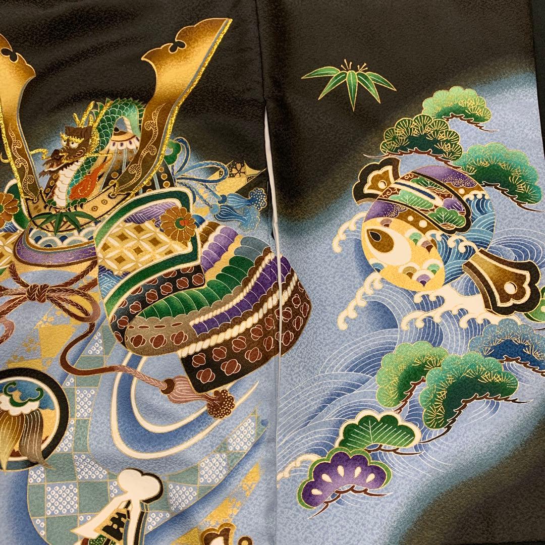 ナターシャ新品祝着京友禅本金豪華友禅仕様、特選大将龍兜に祝小槌古典宝尽くし