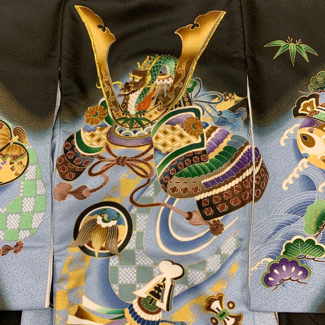 ナターシャ新品祝着京友禅本金豪華友禅仕様、特選大将龍兜に祝小槌古典宝尽くし