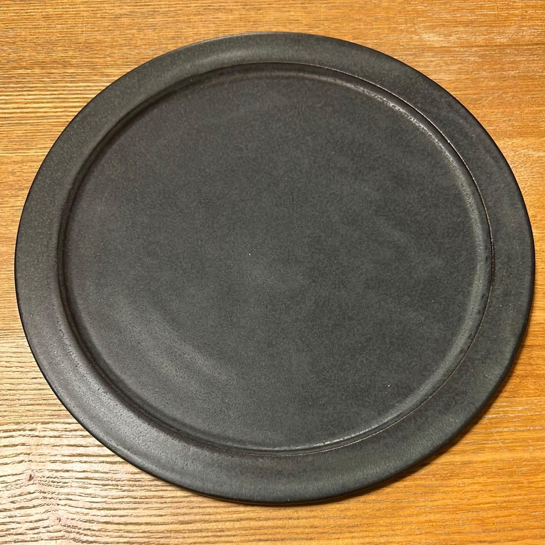 笠間焼 Rikizo ベニェ リムプレート　LL ブラック