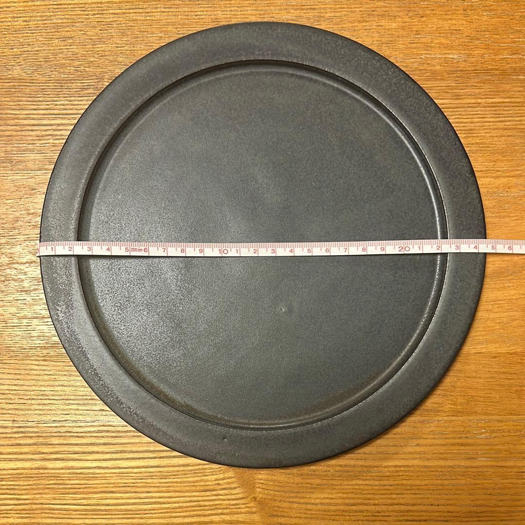 笠間焼 Rikizo ベニェ リムプレート　LL ブラック