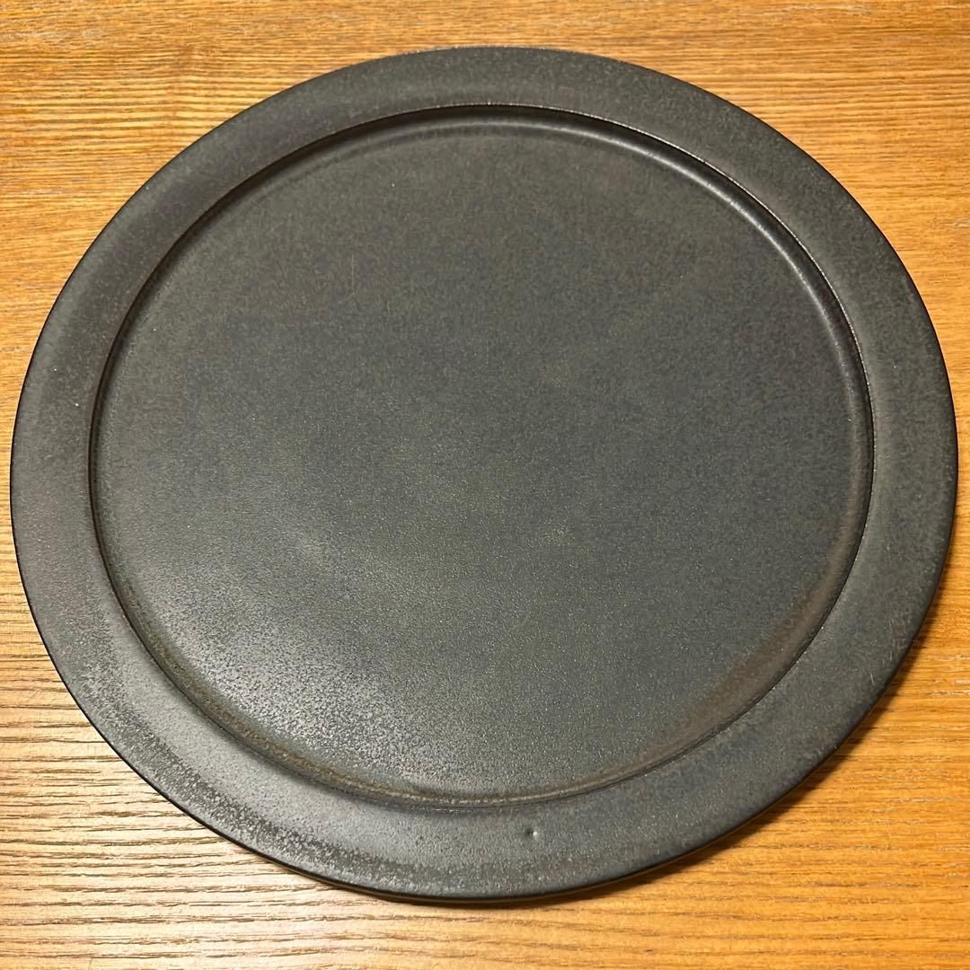笠間焼 Rikizo ベニェ リムプレート　LL ブラック