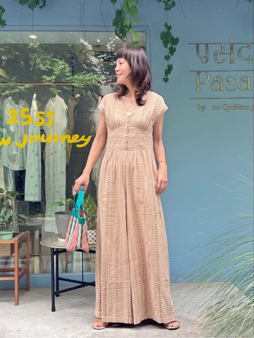 新品未使用　ne Quittez オールインワン　ベージュ　Sサイズ