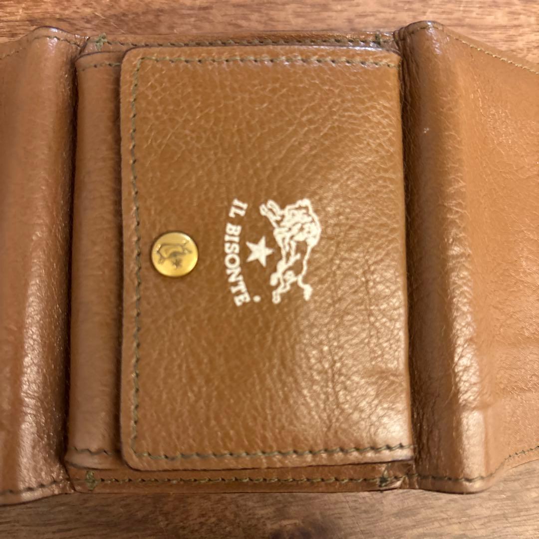 【日本限定】IL BISONTE 折り財布 トリフォルドウォレット ロゴビアンコ