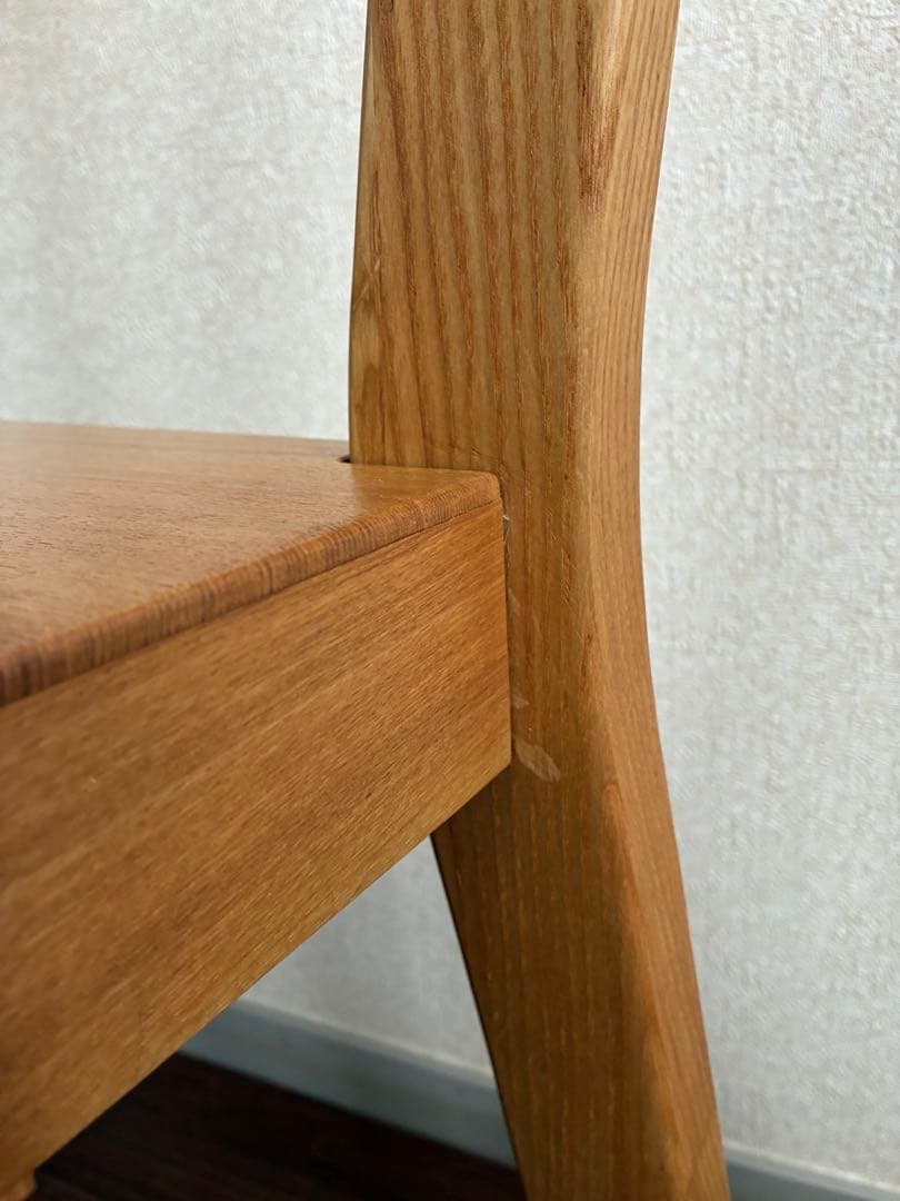 無印良品 ダイニングチェア 2脚セット 椅子 天然木 タモ材 無垢材 廃番品