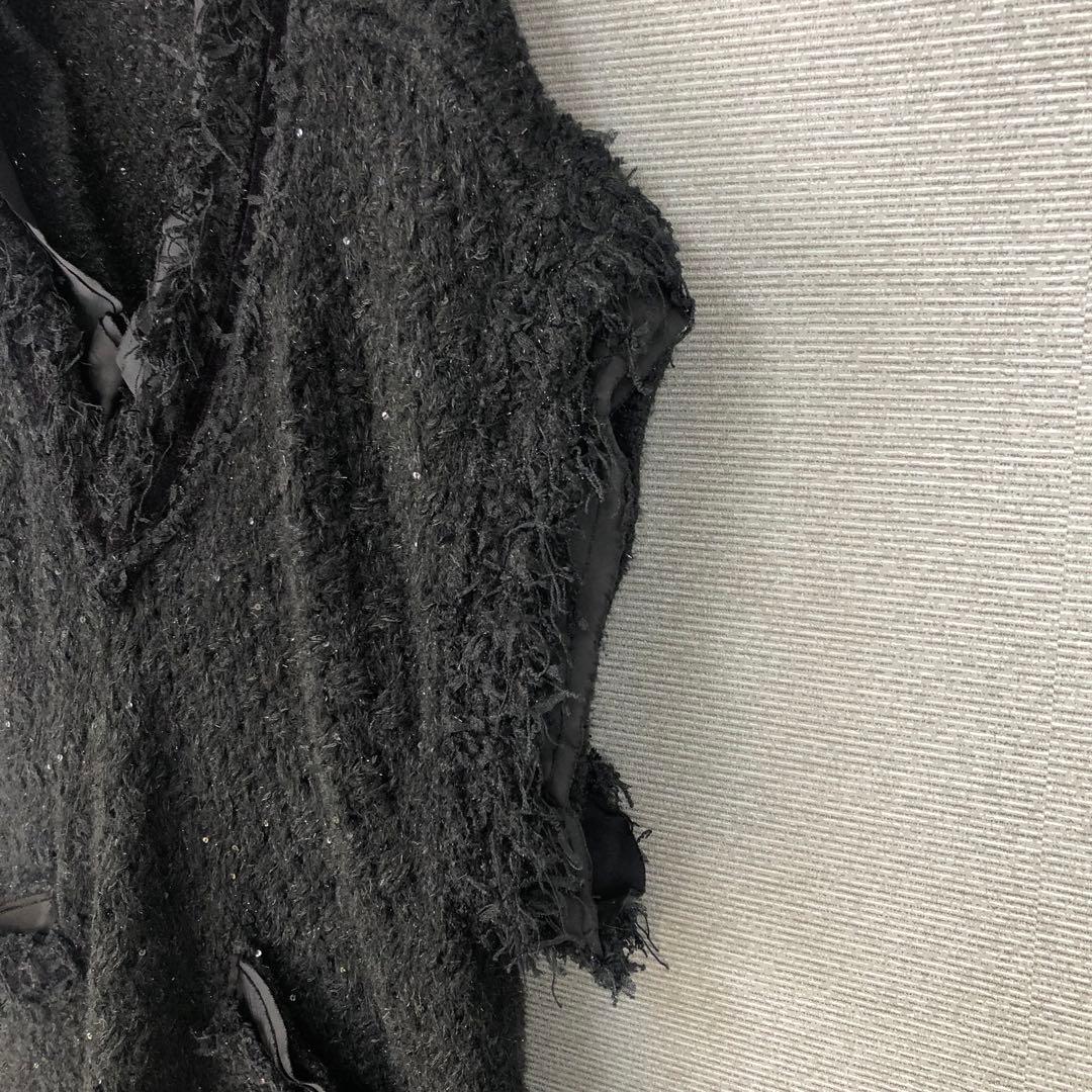 Curensology エトワールニットツイードベスト F ブラック