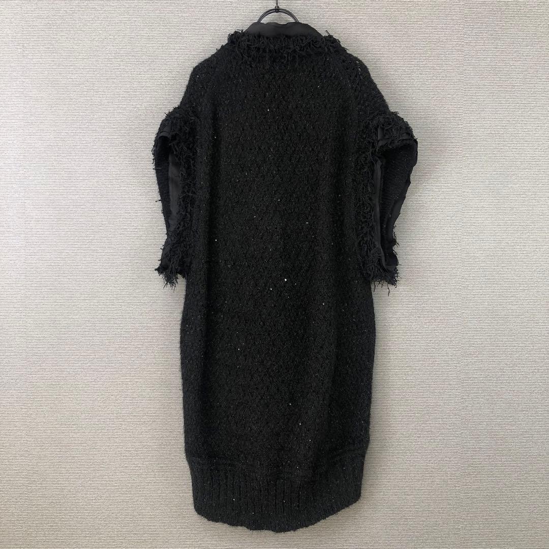 Curensology エトワールニットツイードベスト F ブラック