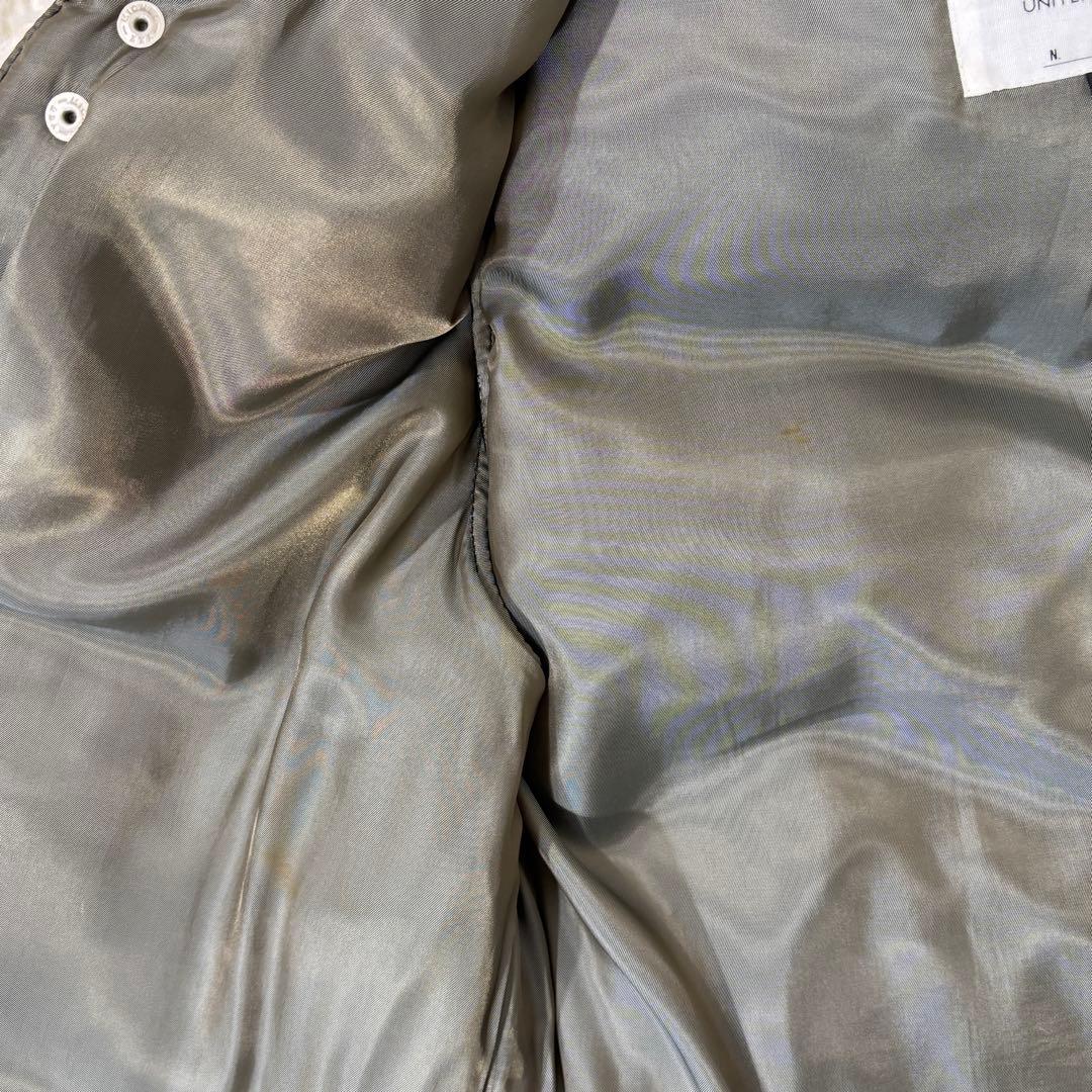 UNITED ARROWS ダウンベスト ラムレザー 羊革 ブラック 本革 S