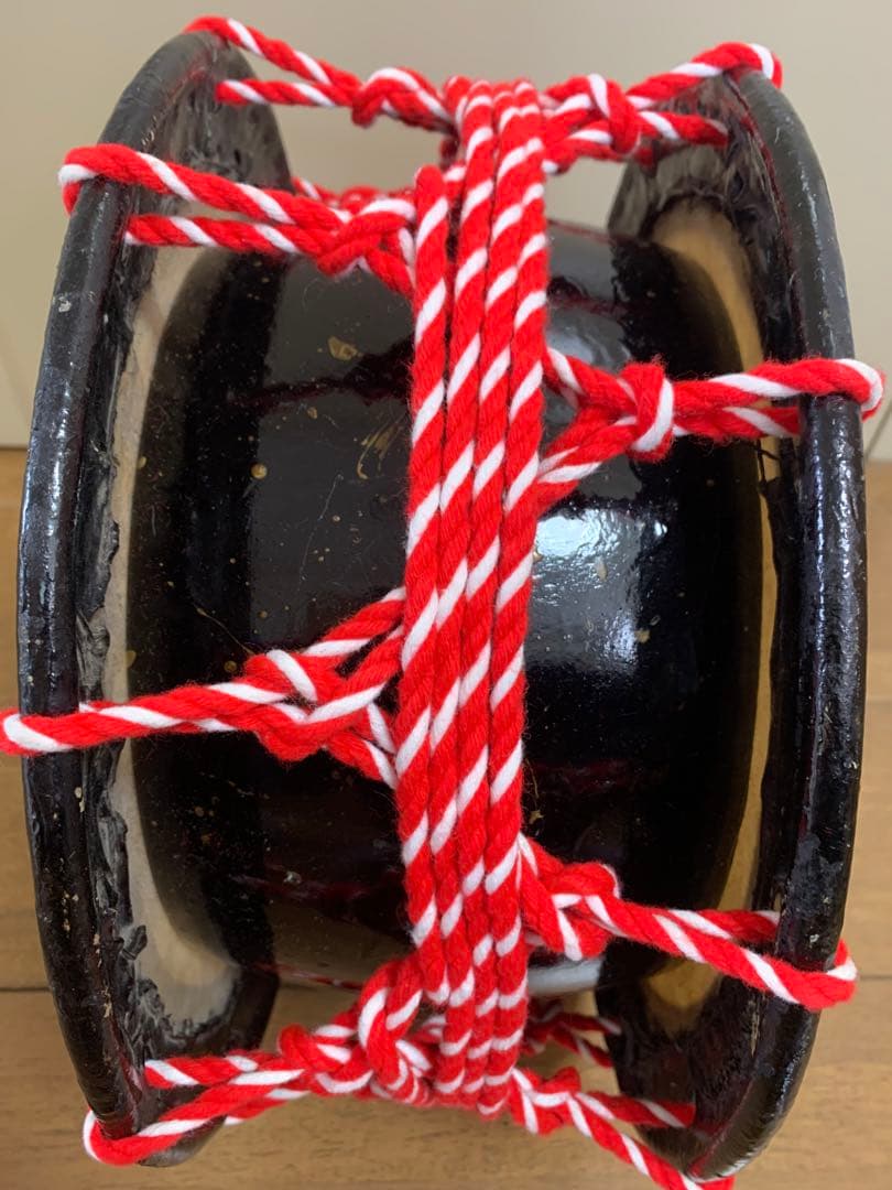 和楽器　和太鼓　締太鼓 　現状品　W34.8cm しめ太鼓