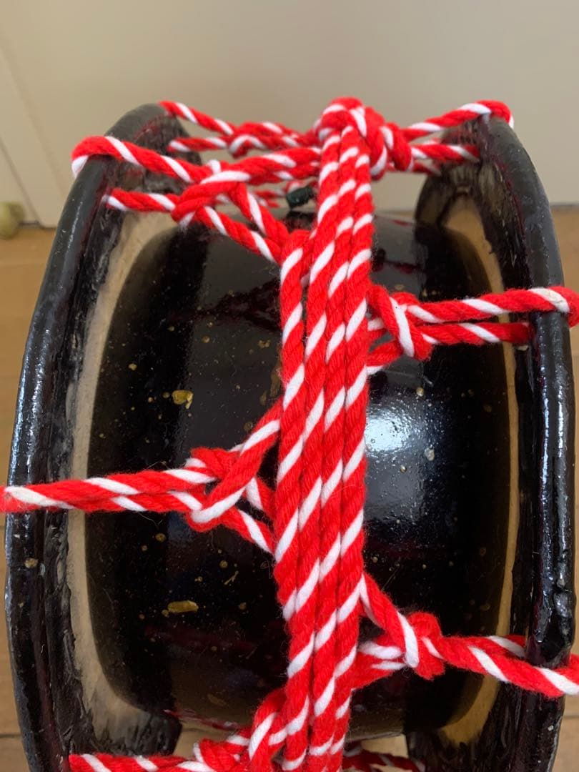 和楽器　和太鼓　締太鼓 　現状品　W34.8cm しめ太鼓