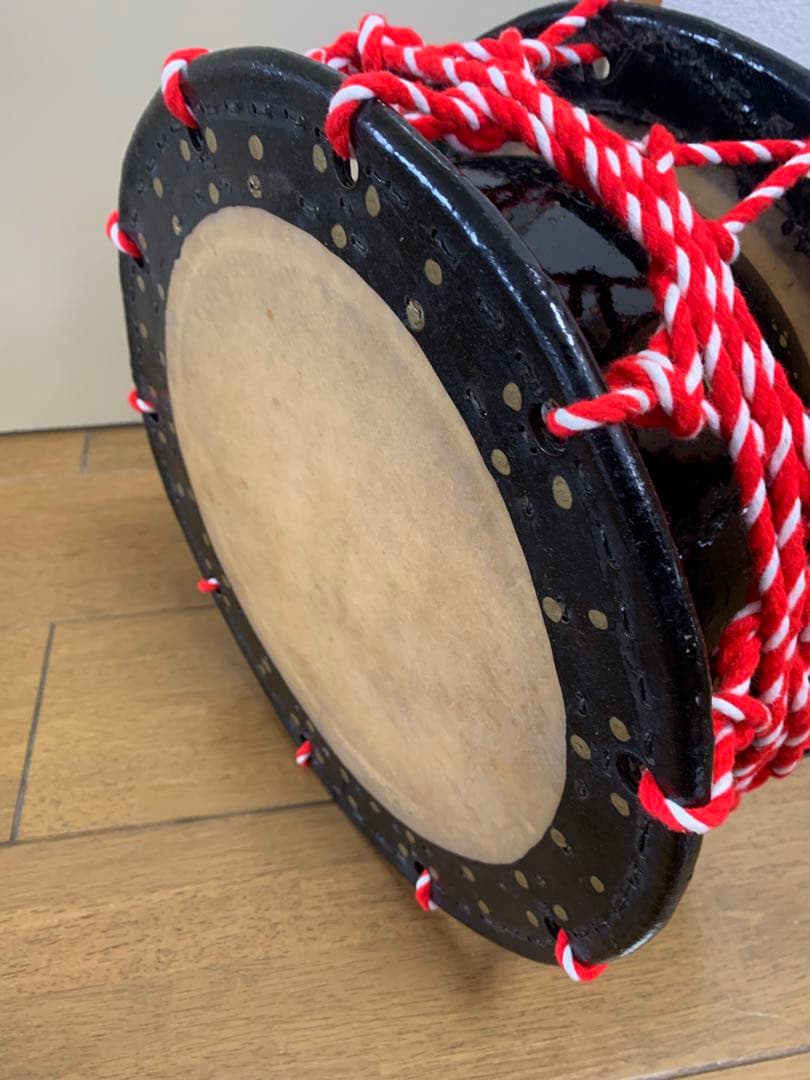 和楽器　和太鼓　締太鼓 　現状品　W34.8cm しめ太鼓