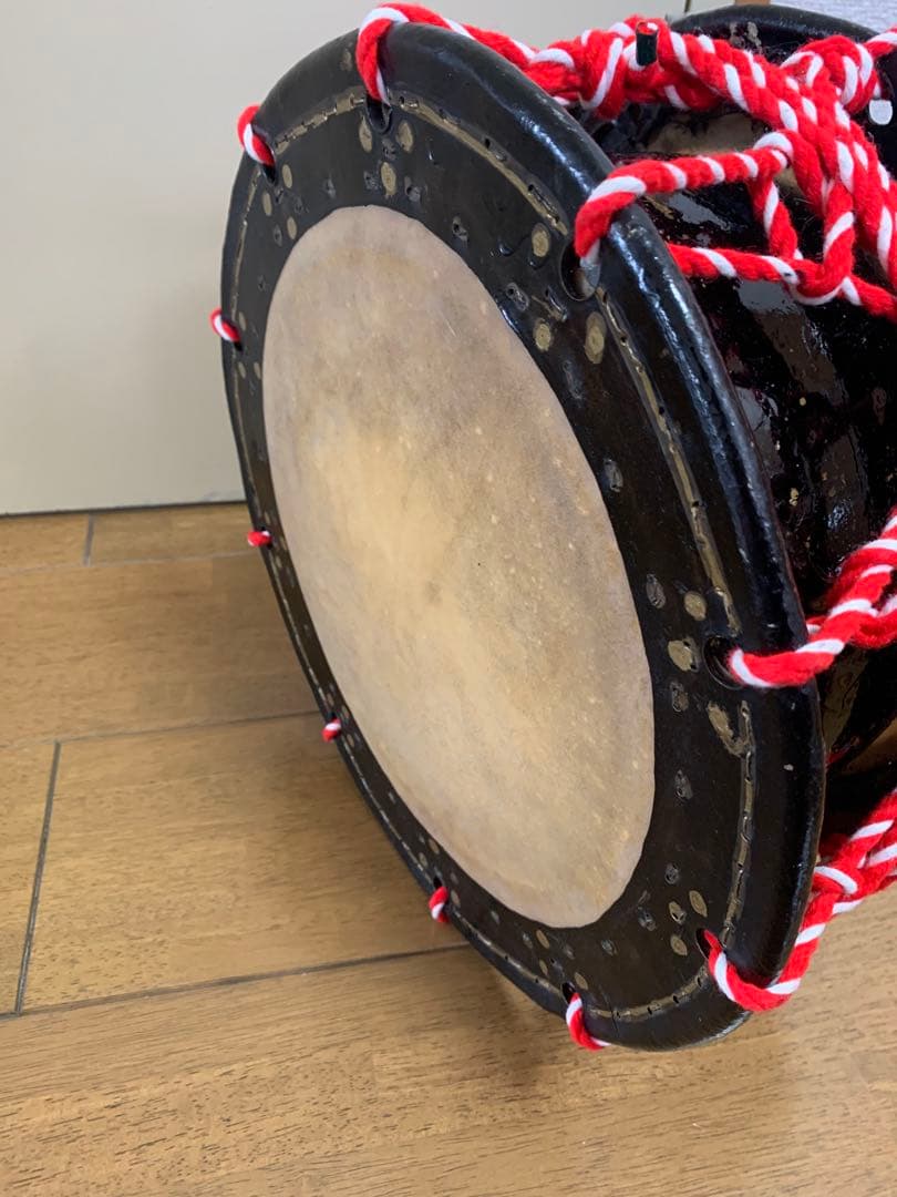 和楽器　和太鼓　締太鼓 　現状品　W34.8cm しめ太鼓