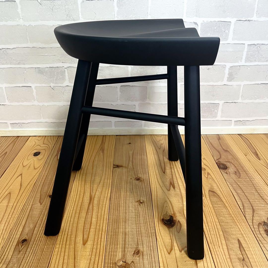 美品 KINOSHITA カロレ チェア 別色ブラック 木製 無垢 スツール