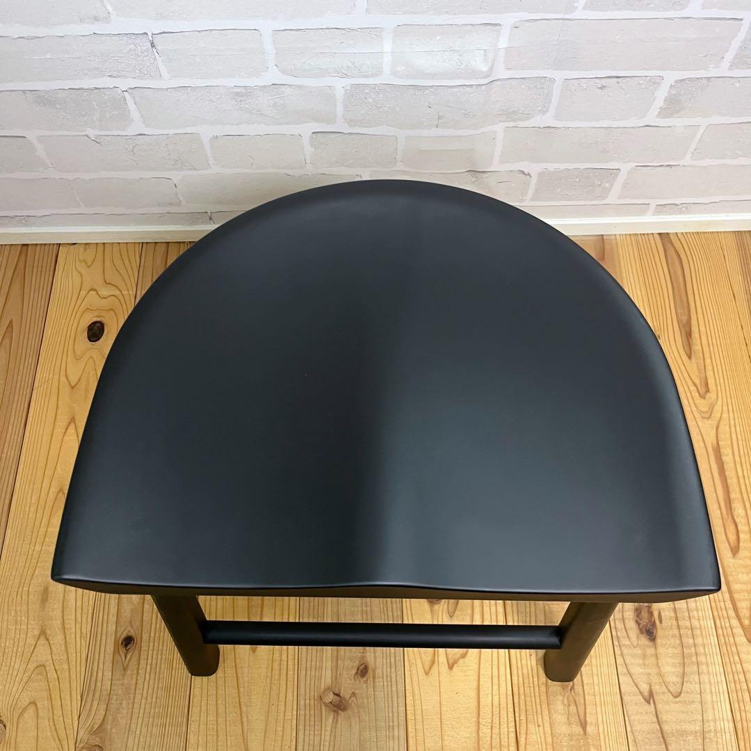 美品 KINOSHITA カロレ チェア 別色ブラック 木製 無垢 スツール