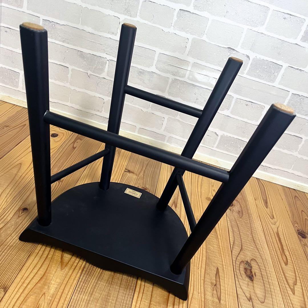 美品 KINOSHITA カロレ チェア 別色ブラック 木製 無垢 スツール