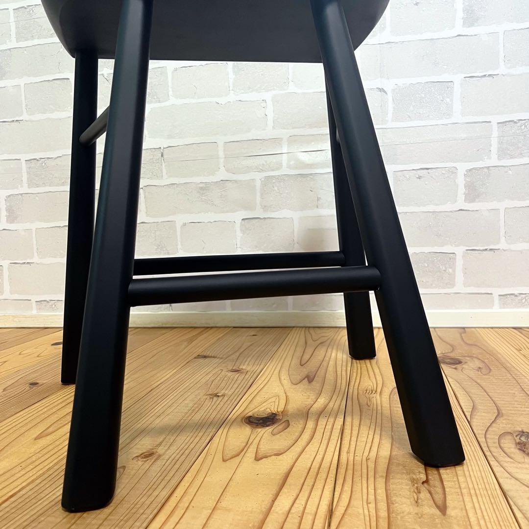 美品 KINOSHITA カロレ チェア 別色ブラック 木製 無垢 スツール