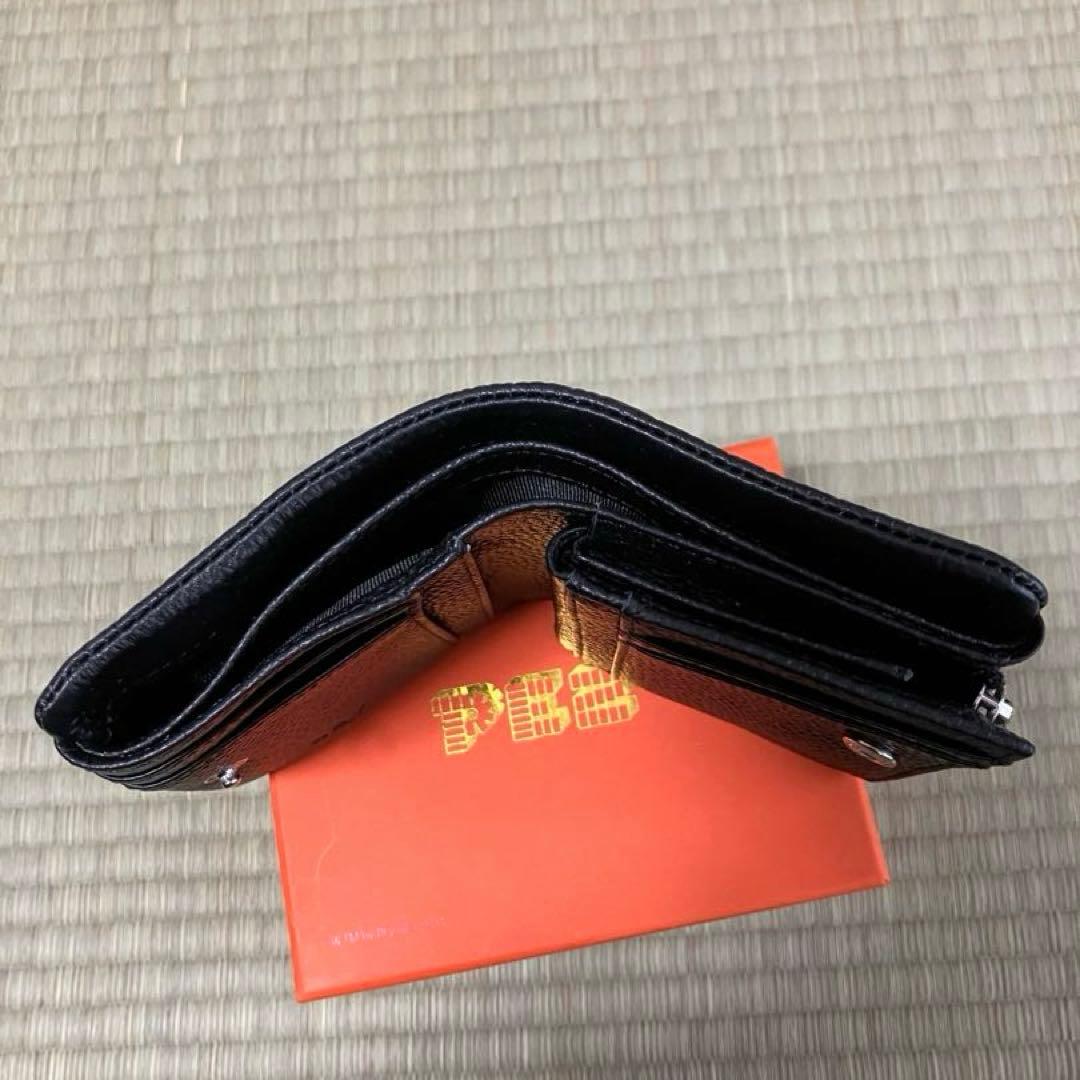 PEZ（ペッツ）x ear】コラボ/本革/コンパクト/刺しゆう折り財布