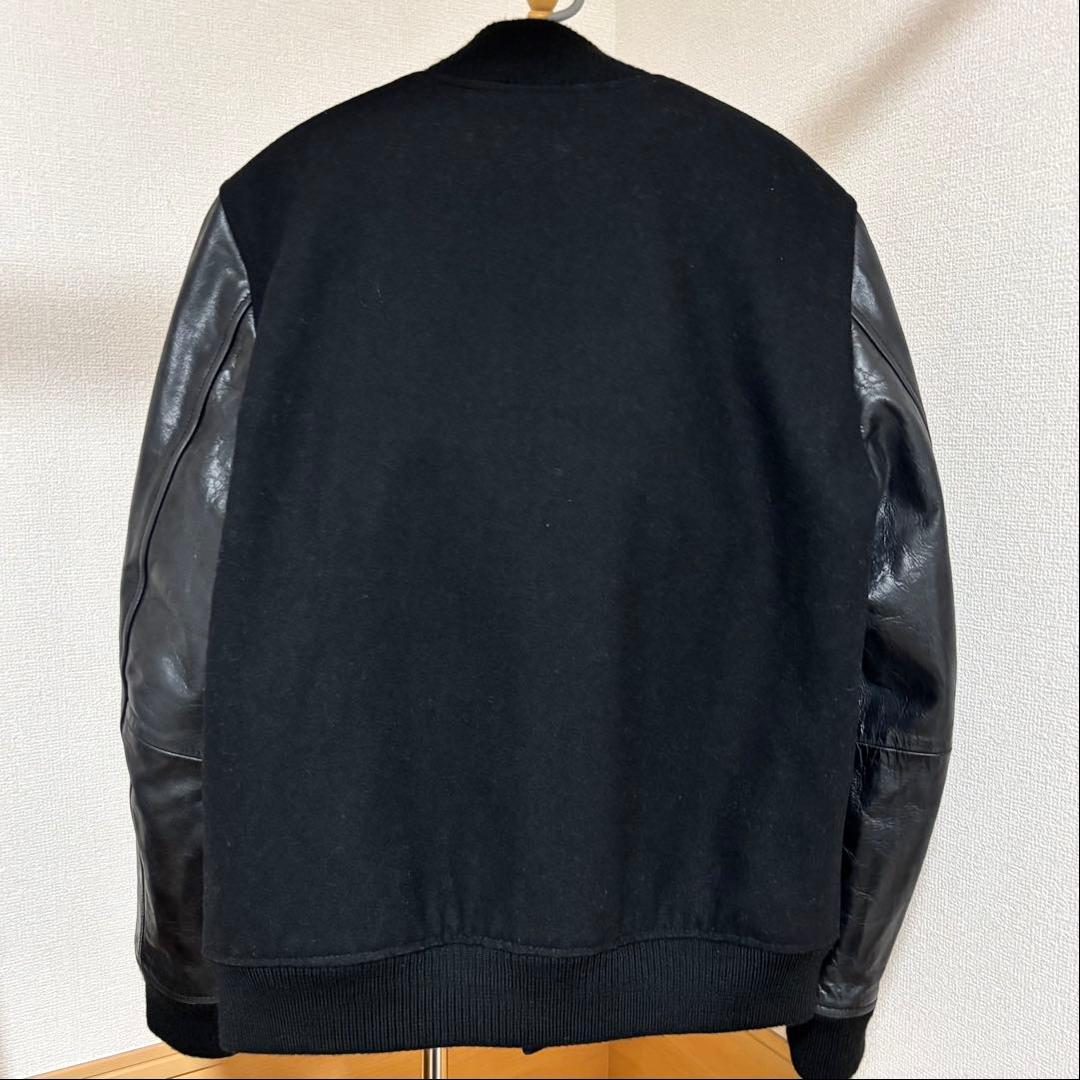 ✨美品メンズビギ MEN'S BIGI スタジャン　本革　牛革　ウール　サイズＬ