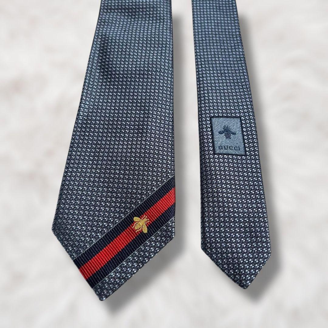 【未使用級✨️】現行 グッチ GUCCI ソリッドタイ シェリーライン ネクタイ