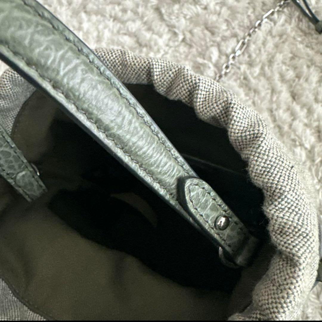 一度使用のみ/メゾン マルジェラショルダーバッグ 5AC バケットバッグ/カーキ