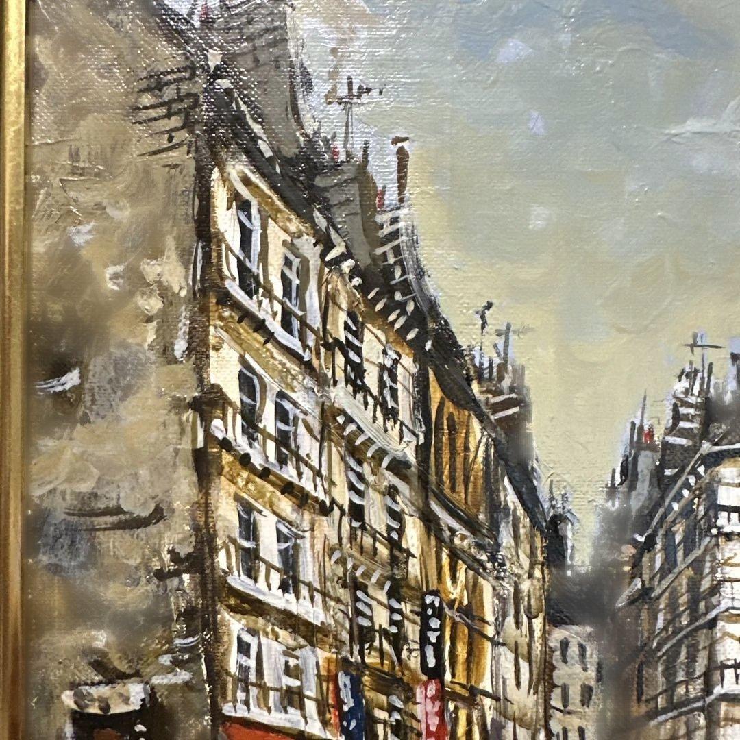 有名作家　藤森悠二　真作　肉筆　油彩　絵画モンパルナス　美術品　インテリア　価値