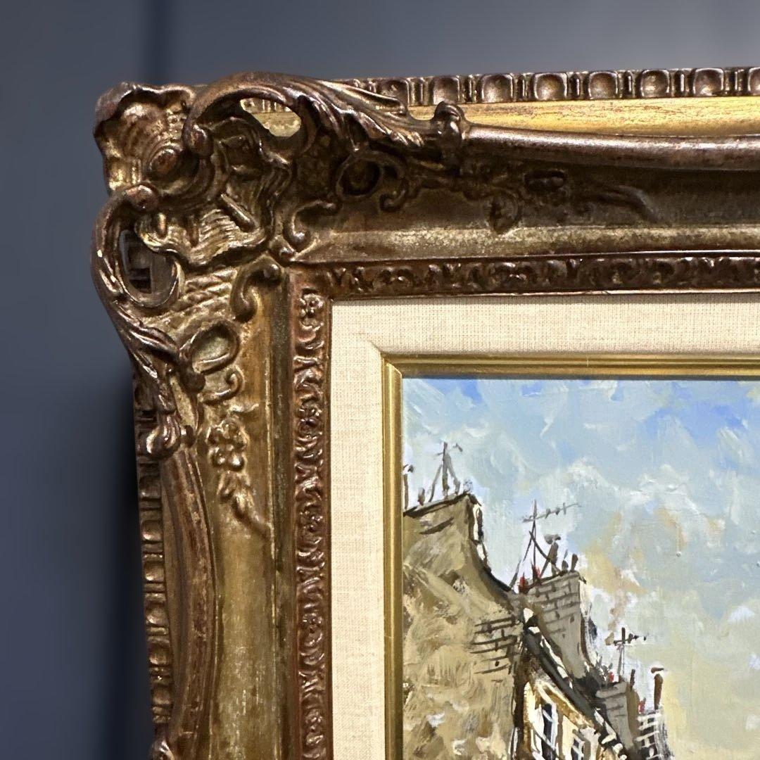 有名作家　藤森悠二　真作　肉筆　油彩　絵画モンパルナス　美術品　インテリア　価値