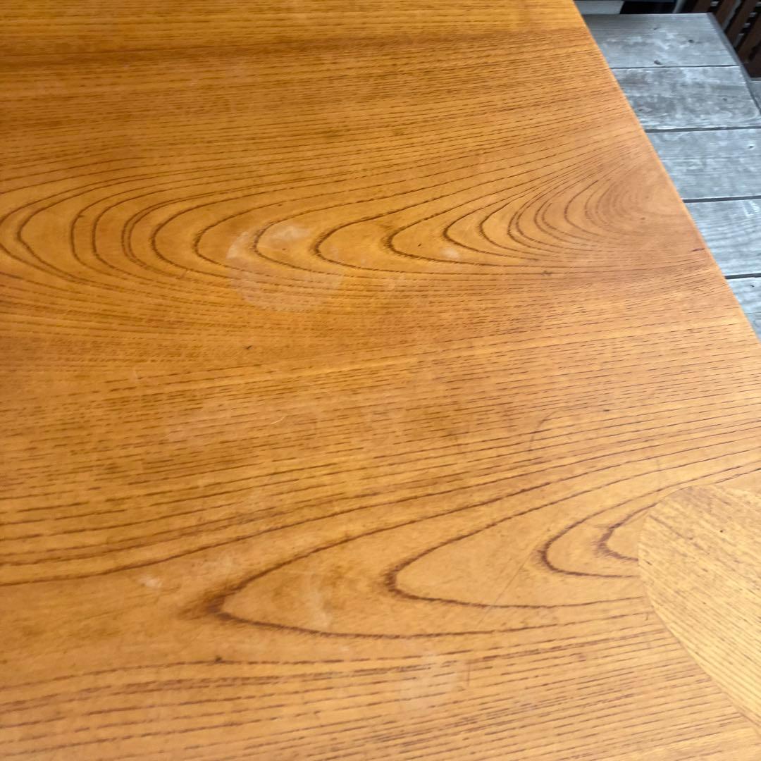 昭和レトロ プライウッド 大型座卓 ローテーブル 木製サイドテーブル ビンテージ